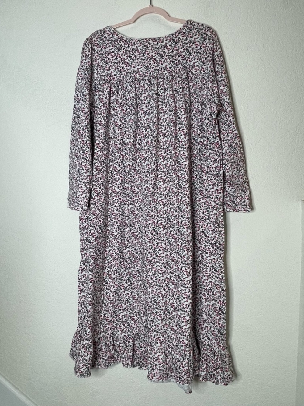 Eileen West Nightgown XL 100% Cotton Floral Lace Long Sleeve Cottagecore Multi - Picture 2 of 13